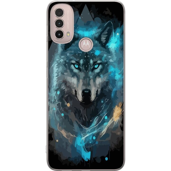 Mobilskal till Motorola Moto E40 med Varg motiv i gruppen SMARTPHONE & SURFPLATTOR / Mobilskydd / Motorola hos TP E-commerce Nordic AB (A54292)