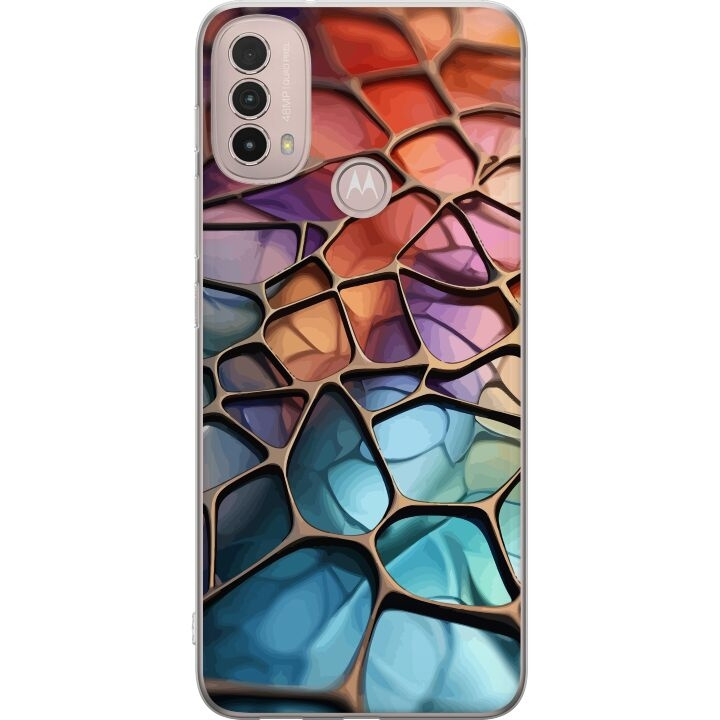 Mobilskal till Motorola Moto E40 med Metalliskt mönster motiv i gruppen SMARTPHONE & SURFPLATTOR / Mobilskydd / Motorola hos TP E-commerce Nordic AB (A54297)