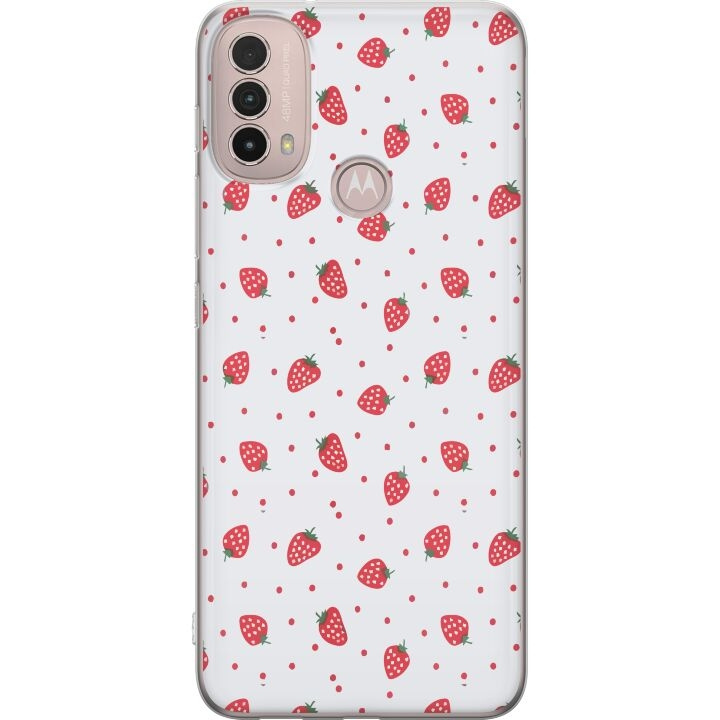 Mobilskal till Motorola Moto E40 med Jordgubbar motiv i gruppen SMARTPHONE & SURFPLATTOR / Mobilskydd / Motorola hos TP E-commerce Nordic AB (A54304)