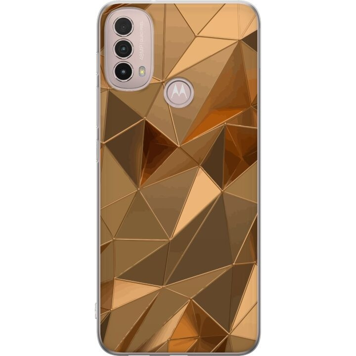 Mobilskal till Motorola Moto E40 med 3D Guld motiv i gruppen SMARTPHONE & SURFPLATTOR / Mobilskydd / Motorola hos TP E-commerce Nordic AB (A54311)