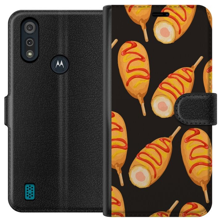 Plånboksfodral till Motorola Moto E6i med Kycklingklubba motiv i gruppen SMARTPHONE & SURFPLATTOR / Mobilskydd / Motorola hos TP E-commerce Nordic AB (A54323)