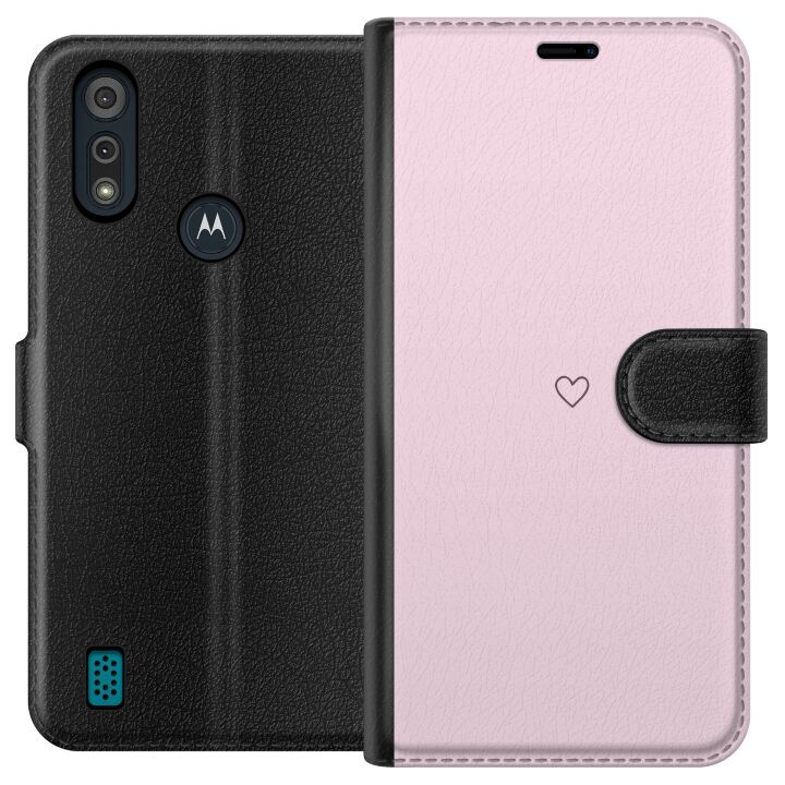 Plånboksfodral till Motorola Moto E6i med Hjärta motiv i gruppen SMARTPHONE & SURFPLATTOR / Mobilskydd / Motorola hos TP E-commerce Nordic AB (A54333)