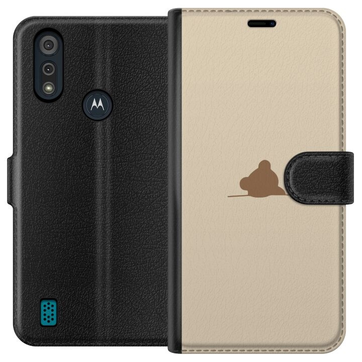 Plånboksfodral till Motorola Moto E6i med Nalle motiv i gruppen SMARTPHONE & SURFPLATTOR / Mobilskydd / Motorola hos TP E-commerce Nordic AB (A54334)