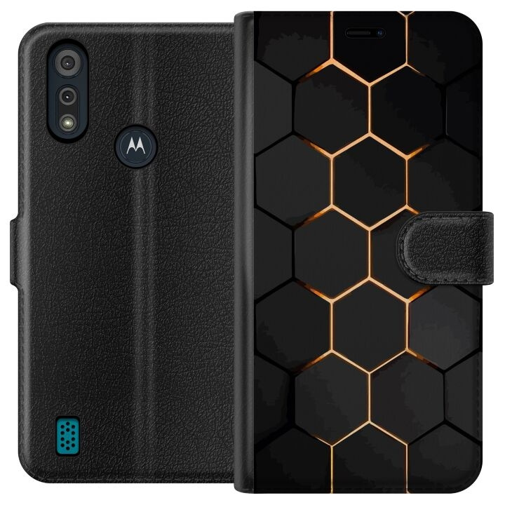 Plånboksfodral till Motorola Moto E6i med Lyxigt Mönster motiv i gruppen SMARTPHONE & SURFPLATTOR / Mobilskydd / Motorola hos TP E-commerce Nordic AB (A54339)