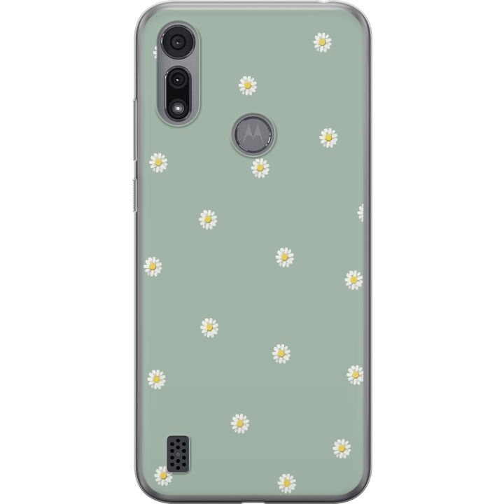 Mobilskal till Motorola Moto E6i med Prästkragar motiv i gruppen SMARTPHONE & SURFPLATTOR / Mobilskydd / Motorola hos TP E-commerce Nordic AB (A54345)