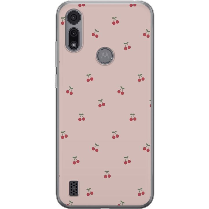 Mobilskal till Motorola Moto E6i med Körsbär motiv i gruppen SMARTPHONE & SURFPLATTOR / Mobilskydd / Motorola hos TP E-commerce Nordic AB (A54348)
