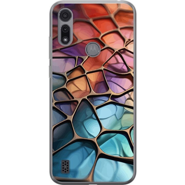 Mobilskal till Motorola Moto E6i med Metalliskt mönster motiv i gruppen SMARTPHONE & SURFPLATTOR / Mobilskydd / Motorola hos TP E-commerce Nordic AB (A54351)