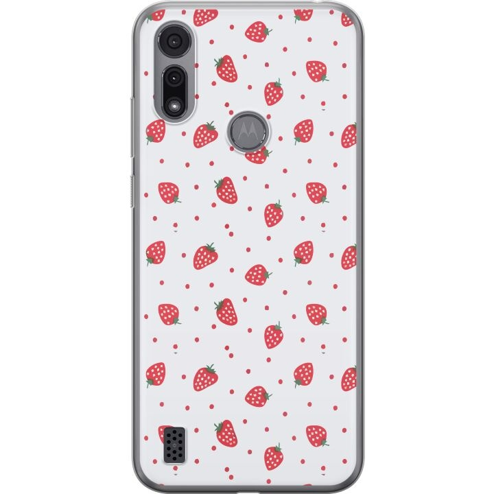 Mobilskal till Motorola Moto E6i med Jordgubbar motiv i gruppen SMARTPHONE & SURFPLATTOR / Mobilskydd / Motorola hos TP E-commerce Nordic AB (A54358)