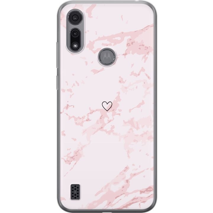 Mobilskal till Motorola Moto E6i med Rosa Hjärta motiv i gruppen SMARTPHONE & SURFPLATTOR / Mobilskydd / Motorola hos TP E-commerce Nordic AB (A54364)