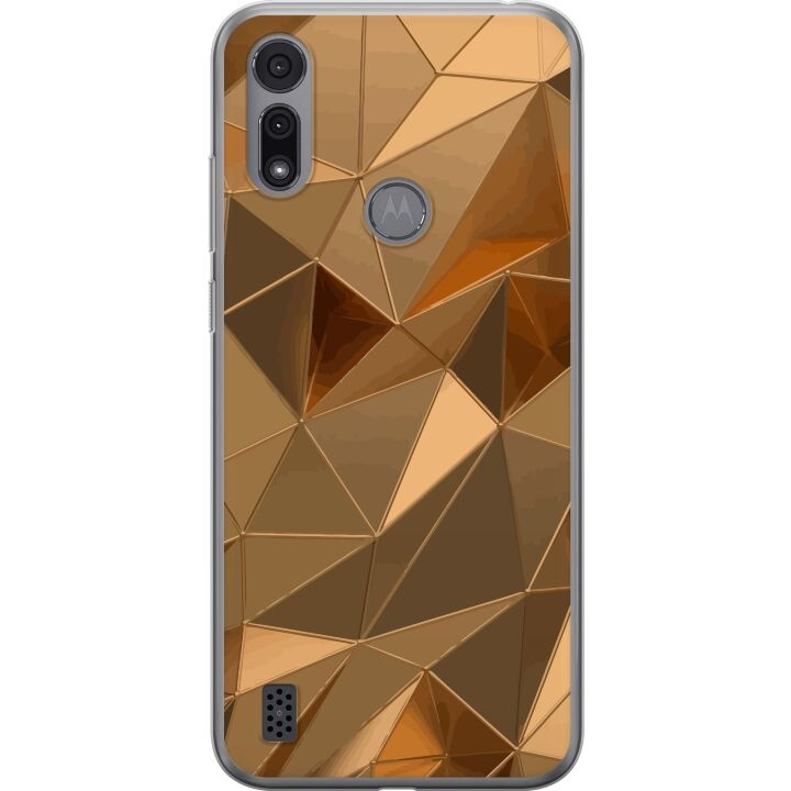 Mobilskal till Motorola Moto E6i med 3D Guld motiv i gruppen SMARTPHONE & SURFPLATTOR / Mobilskydd / Motorola hos TP E-commerce Nordic AB (A54365)