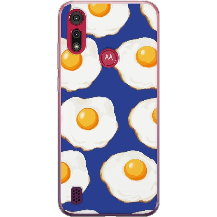 Mobilskal till Motorola Moto E6s (2020) med Stekta ägg motiv i gruppen SMARTPHONE & SURFPLATTOR / Mobilskydd / Motorola hos TP E-commerce Nordic AB (A54374)