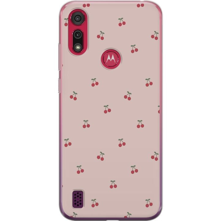 Mobilskal till Motorola Moto E6s (2020) med Körsbär motiv i gruppen SMARTPHONE & SURFPLATTOR / Mobilskydd / Motorola hos TP E-commerce Nordic AB (A54375)