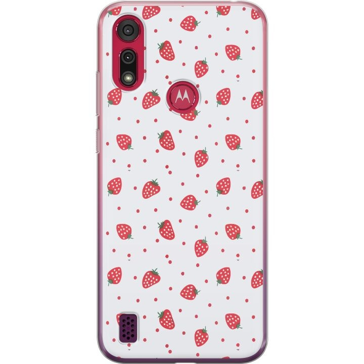 Mobilskal till Motorola Moto E6s (2020) med Jordgubbar motiv i gruppen SMARTPHONE & SURFPLATTOR / Mobilskydd / Motorola hos TP E-commerce Nordic AB (A54385)