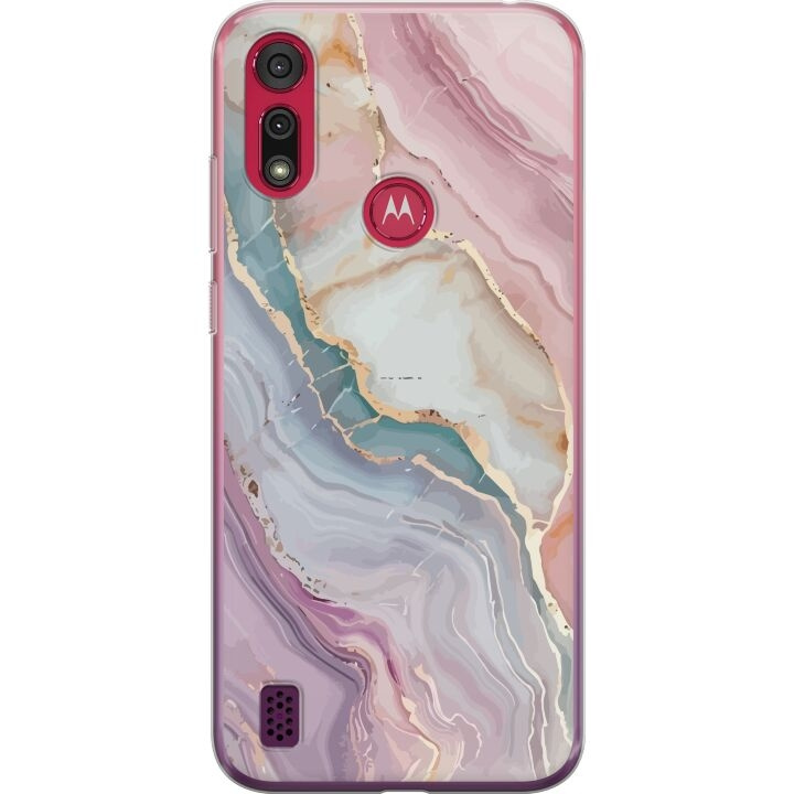 Mobilskal till Motorola Moto E6s (2020) med Marmor motiv i gruppen SMARTPHONE & SURFPLATTOR / Mobilskydd / Motorola hos TP E-commerce Nordic AB (A54390)