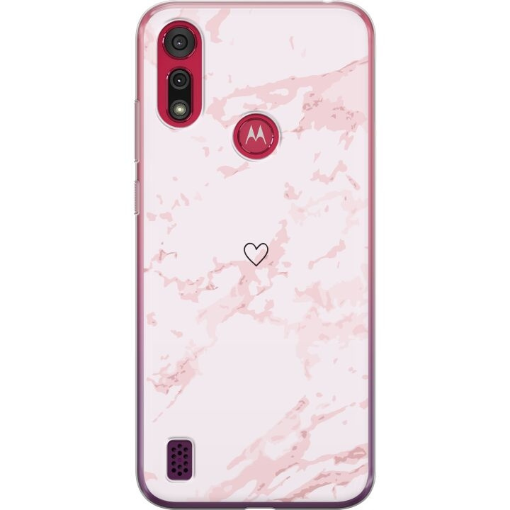 Mobilskal till Motorola Moto E6s (2020) med Rosa Hjärta motiv i gruppen SMARTPHONE & SURFPLATTOR / Mobilskydd / Motorola hos TP E-commerce Nordic AB (A54391)