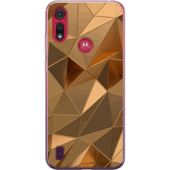 Mobilskal till Motorola Moto E6s (2020) med 3D Guld motiv i gruppen SMARTPHONE & SURFPLATTOR / Mobilskydd / Motorola hos TP E-commerce Nordic AB (A54392)
