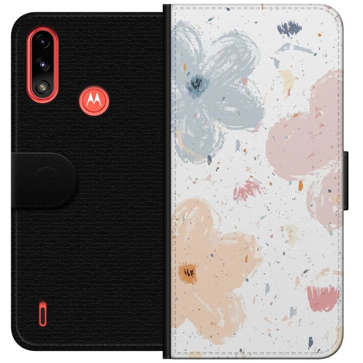 Plånboksfodral till Motorola Moto E7 Power med Blommor motiv i gruppen SMARTPHONE & SURFPLATTOR / Mobilskydd / Motorola hos TP E-commerce Nordic AB (A54434)