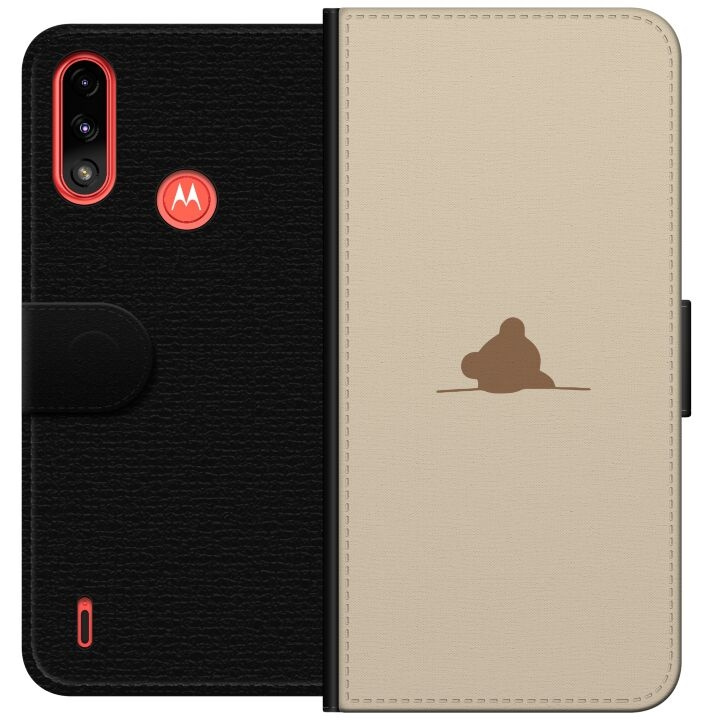 Plånboksfodral till Motorola Moto E7 Power med Nalle motiv i gruppen SMARTPHONE & SURFPLATTOR / Mobilskydd / Motorola hos TP E-commerce Nordic AB (A54442)