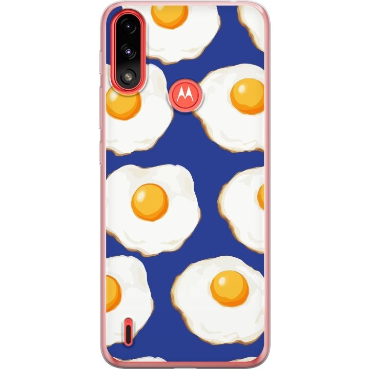 Mobilskal till Motorola Moto E7 Power med Stekta ägg motiv i gruppen SMARTPHONE & SURFPLATTOR / Mobilskydd / Motorola hos TP E-commerce Nordic AB (A54455)