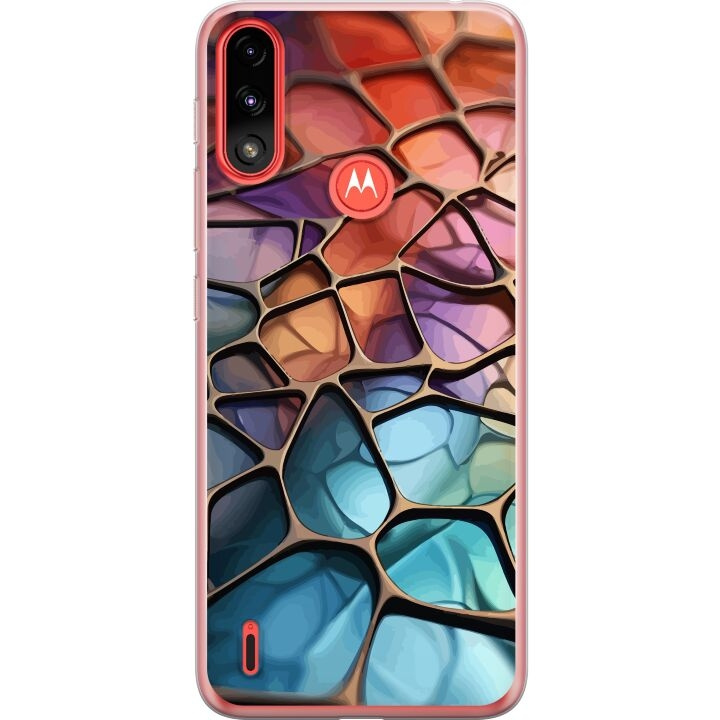 Mobilskal till Motorola Moto E7 Power med Metalliskt mönster motiv i gruppen SMARTPHONE & SURFPLATTOR / Mobilskydd / Motorola hos TP E-commerce Nordic AB (A54459)
