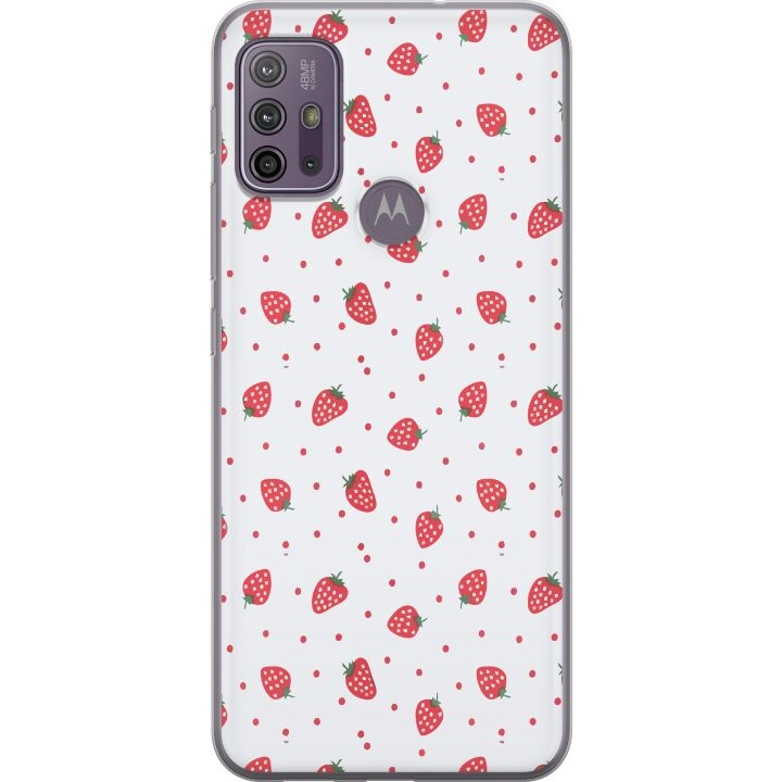 Mobilskal till Motorola Moto G10 med Jordgubbar motiv i gruppen SMARTPHONE & SURFPLATTOR / Mobilskydd / Motorola hos TP E-commerce Nordic AB (A54601)