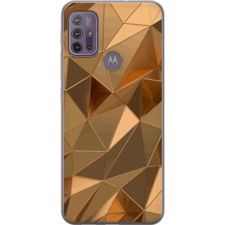 Mobilskal till Motorola Moto G10 med 3D Guld motiv i gruppen SMARTPHONE & SURFPLATTOR / Mobilskydd / Motorola hos TP E-commerce Nordic AB (A54608)