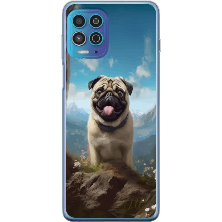 Mobilskal till Motorola Moto G100 med Glad Hund motiv i gruppen SMARTPHONE & SURFPLATTOR / Mobilskydd / Motorola hos TP E-commerce Nordic AB (A54629)