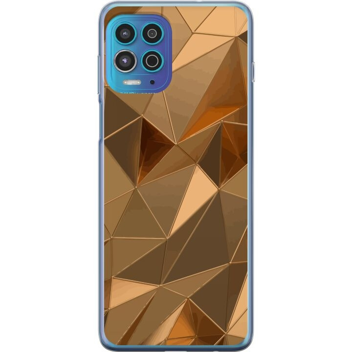 Mobilskal till Motorola Moto G100 med 3D Guld motiv i gruppen SMARTPHONE & SURFPLATTOR / Mobilskydd / Motorola hos TP E-commerce Nordic AB (A54635)