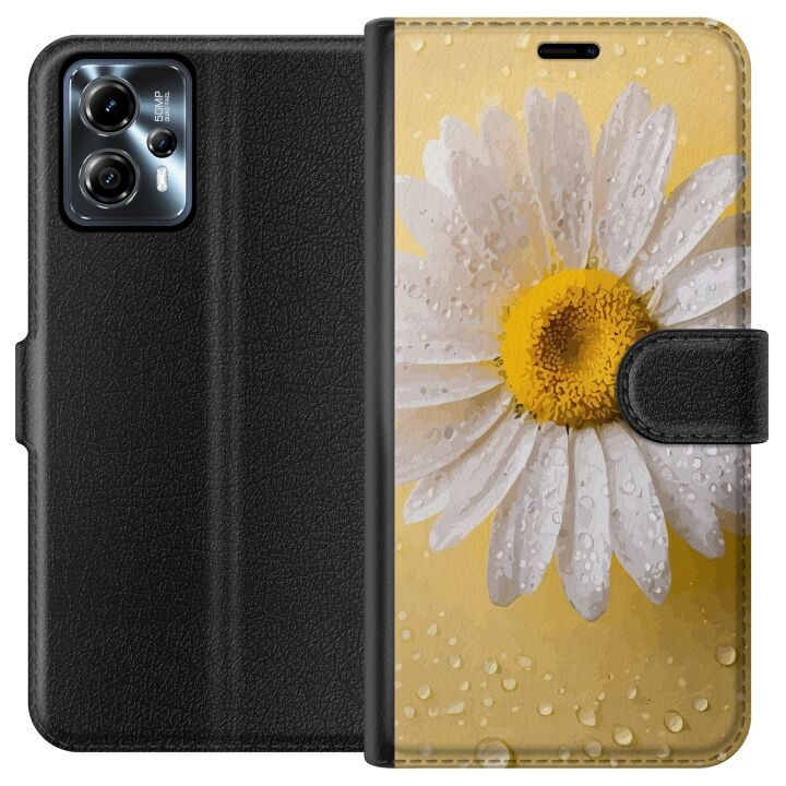 Plånboksfodral till Motorola Moto G13 med Porslinsblomma motiv i gruppen SMARTPHONE & SURFPLATTOR / Mobilskydd / Motorola hos TP E-commerce Nordic AB (A54638)