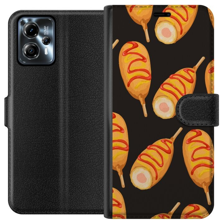 Plånboksfodral till Motorola Moto G13 med Kycklingklubba motiv i gruppen SMARTPHONE & SURFPLATTOR / Mobilskydd / Motorola hos TP E-commerce Nordic AB (A54647)