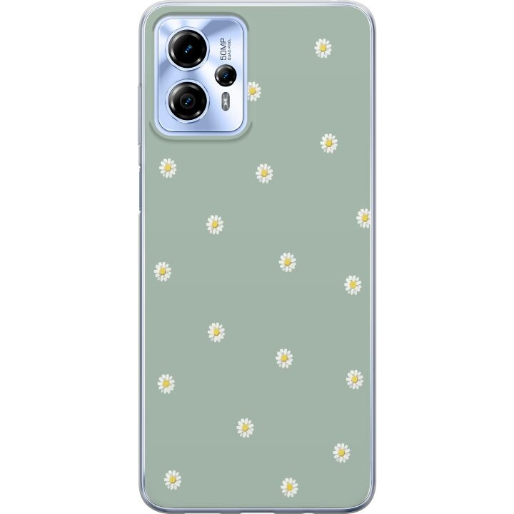 Mobilskal till Motorola Moto G13 med Prästkragar motiv i gruppen SMARTPHONE & SURFPLATTOR / Mobilskydd / Motorola hos TP E-commerce Nordic AB (A54669)