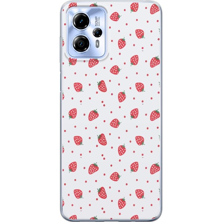 Mobilskal till Motorola Moto G13 med Jordgubbar motiv i gruppen SMARTPHONE & SURFPLATTOR / Mobilskydd / Motorola hos TP E-commerce Nordic AB (A54682)
