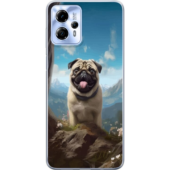 Mobilskal till Motorola Moto G13 med Glad Hund motiv i gruppen SMARTPHONE & SURFPLATTOR / Mobilskydd / Motorola hos TP E-commerce Nordic AB (A54683)