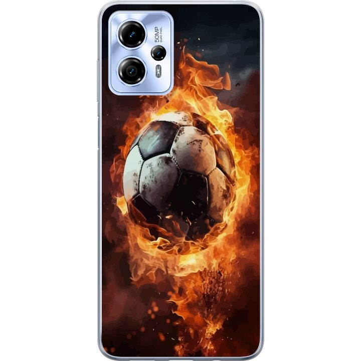 Mobilskal till Motorola Moto G13 med Fotboll motiv i gruppen SMARTPHONE & SURFPLATTOR / Mobilskydd / Motorola hos TP E-commerce Nordic AB (A54686)