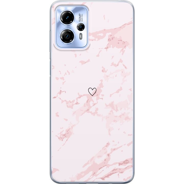 Mobilskal till Motorola Moto G13 med Rosa Hjärta motiv i gruppen SMARTPHONE & SURFPLATTOR / Mobilskydd / Motorola hos TP E-commerce Nordic AB (A54688)