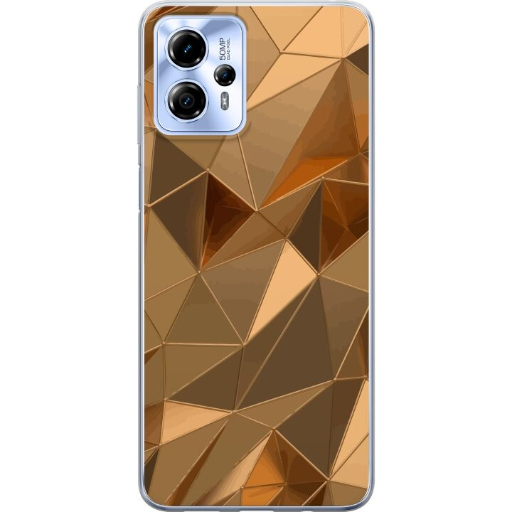 Mobilskal till Motorola Moto G13 med 3D Guld motiv i gruppen SMARTPHONE & SURFPLATTOR / Mobilskydd / Motorola hos TP E-commerce Nordic AB (A54689)