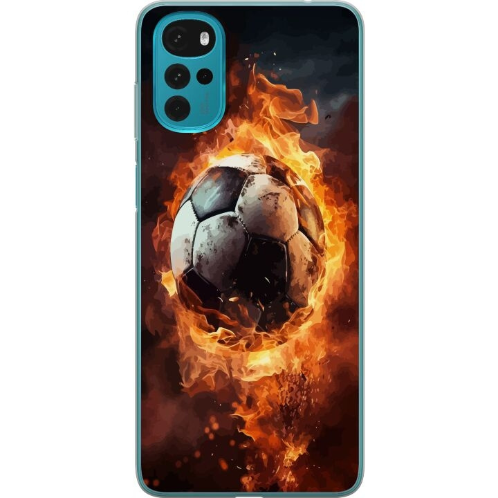 Mobilskal till Motorola Moto G22 med Fotboll motiv i gruppen SMARTPHONE & SURFPLATTOR / Mobilskydd / Motorola hos TP E-commerce Nordic AB (A54767)
