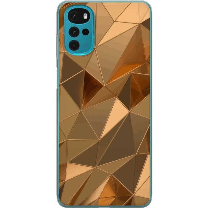 Mobilskal till Motorola Moto G22 med 3D Guld motiv i gruppen SMARTPHONE & SURFPLATTOR / Mobilskydd / Motorola hos TP E-commerce Nordic AB (A54770)