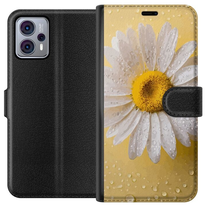 Plånboksfodral till Motorola Moto G23 med Porslinsblomma motiv i gruppen SMARTPHONE & SURFPLATTOR / Mobilskydd / Motorola hos TP E-commerce Nordic AB (A54773)