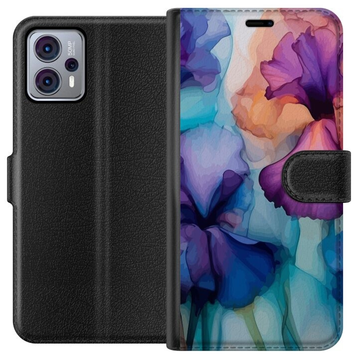 Plånboksfodral till Motorola Moto G23 med Magiska blommor motiv i gruppen SMARTPHONE & SURFPLATTOR / Mobilskydd / Motorola hos TP E-commerce Nordic AB (A54776)