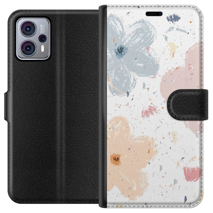 Plånboksfodral till Motorola Moto G23 med Blommor motiv i gruppen SMARTPHONE & SURFPLATTOR / Mobilskydd / Motorola hos TP E-commerce Nordic AB (A54785)