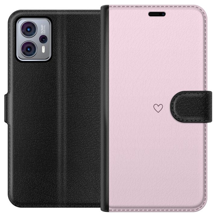 Plånboksfodral till Motorola Moto G23 med Hjärta motiv i gruppen SMARTPHONE & SURFPLATTOR / Mobilskydd / Motorola hos TP E-commerce Nordic AB (A54792)