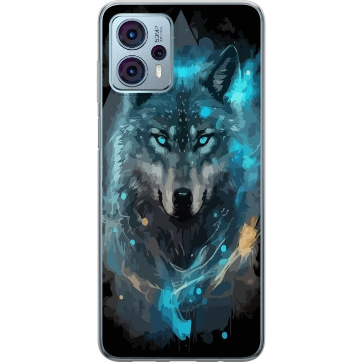 Mobilskal till Motorola Moto G23 med Varg motiv i gruppen SMARTPHONE & SURFPLATTOR / Mobilskydd / Motorola hos TP E-commerce Nordic AB (A54805)