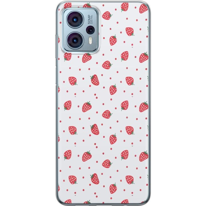 Mobilskal till Motorola Moto G23 med Jordgubbar motiv i gruppen SMARTPHONE & SURFPLATTOR / Mobilskydd / Motorola hos TP E-commerce Nordic AB (A54817)