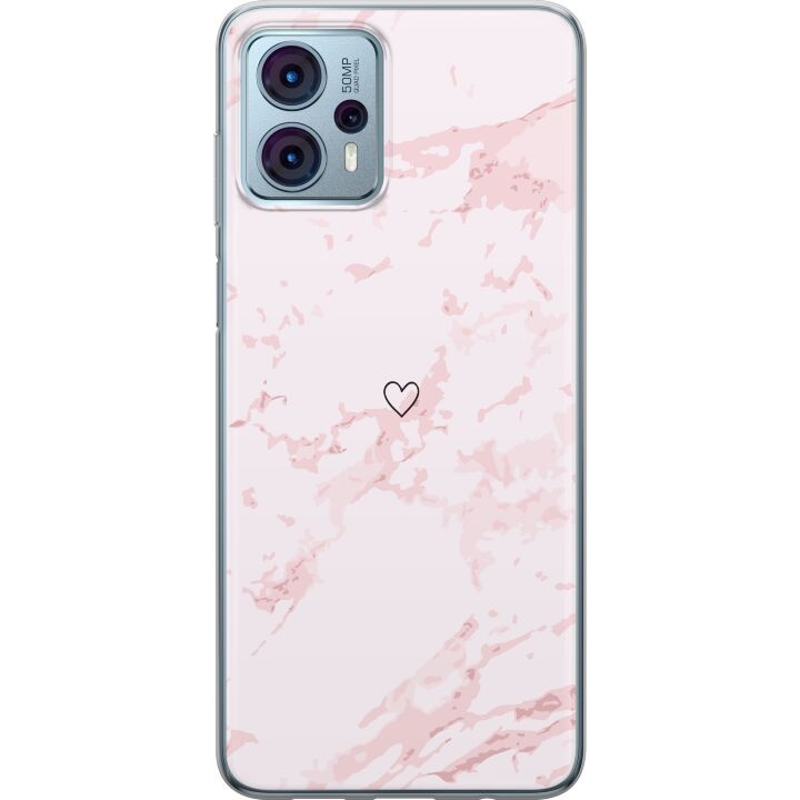 Mobilskal till Motorola Moto G23 med Rosa Hjärta motiv i gruppen SMARTPHONE & SURFPLATTOR / Mobilskydd / Motorola hos TP E-commerce Nordic AB (A54823)