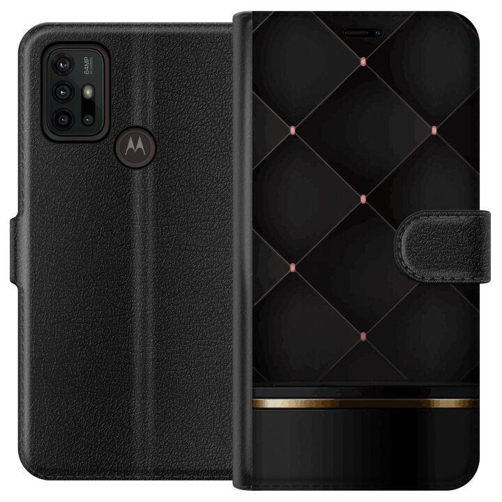 Plånboksfodral till Motorola Moto G30 med Lyxig linje motiv i gruppen SMARTPHONE & SURFPLATTOR / Mobilskydd / Motorola hos TP E-commerce Nordic AB (A54842)