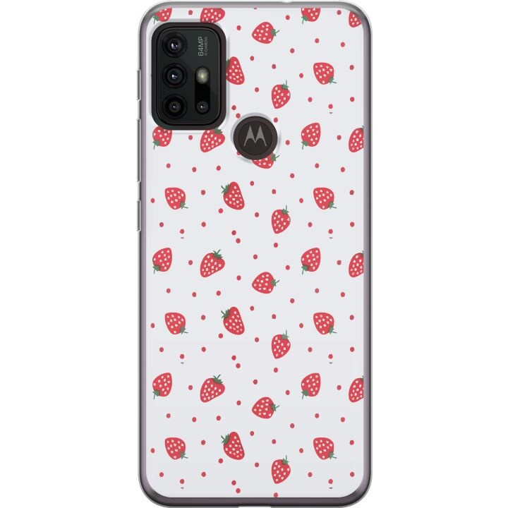 Mobilskal till Motorola Moto G30 med Jordgubbar motiv i gruppen SMARTPHONE & SURFPLATTOR / Mobilskydd / Motorola hos TP E-commerce Nordic AB (A54871)
