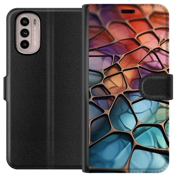 Plånboksfodral till Motorola Moto G31 med Metalliskt mönster motiv i gruppen SMARTPHONE & SURFPLATTOR / Mobilskydd / Motorola hos TP E-commerce Nordic AB (A54891)