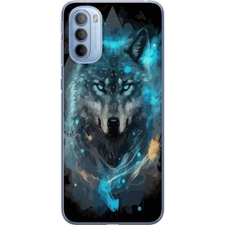 Mobilskal till Motorola Moto G31 med Varg motiv i gruppen SMARTPHONE & SURFPLATTOR / Mobilskydd / Motorola hos TP E-commerce Nordic AB (A54913)