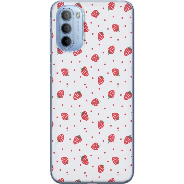 Mobilskal till Motorola Moto G31 med Jordgubbar motiv i gruppen SMARTPHONE & SURFPLATTOR / Mobilskydd / Motorola hos TP E-commerce Nordic AB (A54925)